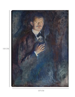 Foto 6 | Foto 6 | Cuadro Decorativo - Autorretrato Con Cigarrillo (1895)- Edvard Munch - Fotografía - 107x143 - Impresión En Lienzo - Fine Art Tj