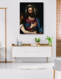 Foto 5 | Foto 5 | Cuadro Decorativo - La Tentación De Cristo (c. 1516-25)- Titian - Religión - 69x92 - Impresión En Lienzo - Fine Art Tj