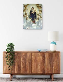 Foto 2 | Foto 2 | Cuadro Decorativo - La Virgen Con Los Ángeles (1900)- William Bouguereau - Religión - 28x36 - Impresión En Lienzo - Fine Art Tj