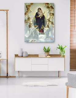 Foto 5 | Foto 5 | Cuadro Decorativo - La Virgen Con Los Ángeles (1900)- William Bouguereau - Religión - 28x36 - Impresión En Lienzo - Fine Art Tj