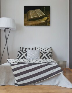 Foto 3 | Foto 3 | Cuadro Decorativo - Naturaleza Muerta Con Biblia (1885)- Vincent Van Gogh - Religión - 46x61 - Impresión En Lienzo - Fine Art Tj