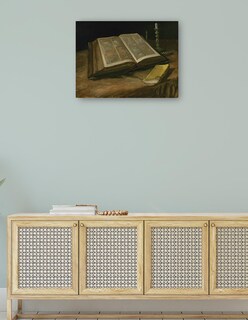 Foto 4 | Foto 4 | Cuadro Decorativo - Naturaleza Muerta Con Biblia (1885)- Vincent Van Gogh - Religión - 46x61 - Impresión En Lienzo - Fine Art Tj