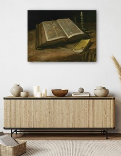 Foto 5 | Foto 5 | Cuadro Decorativo - Naturaleza Muerta Con Biblia (1885)- Vincent Van Gogh - Religión - 46x61 - Impresión En Lienzo - Fine Art Tj