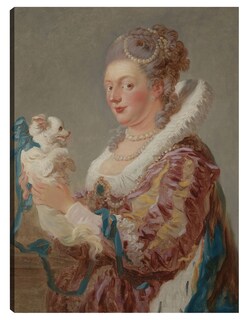 Foto 1 | Foto 1 | Cuadro Decorativo - Una Mujer Con Un Perro- Jean Honore Fragonard - Fotografía - 28x36 - Impresión En Lienzo - Fine Art Tj