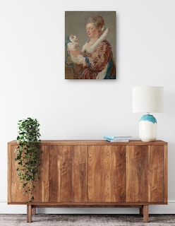 Foto 2 | Foto 2 | Cuadro Decorativo - Una Mujer Con Un Perro- Jean Honore Fragonard - Fotografía - 28x36 - Impresión En Lienzo - Fine Art Tj