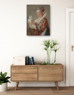 Foto 3 | Foto 3 | Cuadro Decorativo - Una Mujer Con Un Perro- Jean Honore Fragonard - Fotografía - 28x36 - Impresión En Lienzo - Fine Art Tj