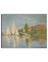 Cuadro Decorativo - Regatas En Argenteuil (hacia 1872)- Claude Monet - Costa - 77x102 - Impresión En Lienzo - Fine Art Tj
