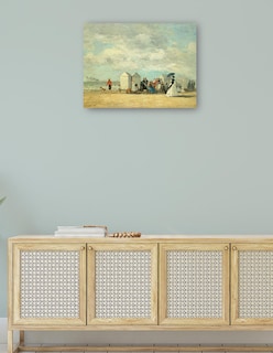 Foto 4 | Foto 4 | Cuadro Decorativo - Escena De Playa 1862- Eugène Boudin - Costa - 28x36 - Impresión En Lienzo - Fine Art Tj