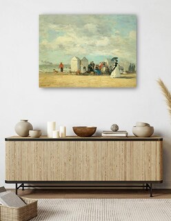 Foto 5 | Foto 5 | Cuadro Decorativo - Escena De Playa 1862- Eugène Boudin - Costa - 28x36 - Impresión En Lienzo - Fine Art Tj