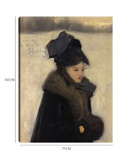 Foto 6 | Foto 6 | Cuadro Decorativo - Mujer Con Piel (c. 1880–85)- John Singer Sargent - Fotografía - 77x102 - Impresión En Lienzo - Fine Art Tj