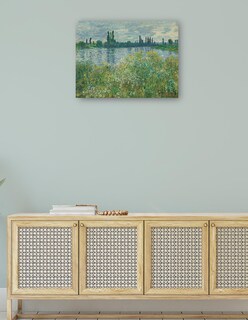 Foto 4 | Foto 4 | Cuadro Decorativo - Orillas Del Sena- Claude Monet - Religión - 46x61 - Impresión En Lienzo - Fine Art Tj