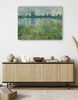 Foto 5 | Foto 5 | Cuadro Decorativo - Orillas Del Sena- Claude Monet - Religión - 46x61 - Impresión En Lienzo - Fine Art Tj
