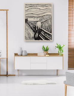 Foto 5 | Foto 5 | Cuadro Decorativo - El Grito (1895) Ii- Edvard Munch - Abstracto - 46x61 - Impresión En Lienzo - Fine Art Tj