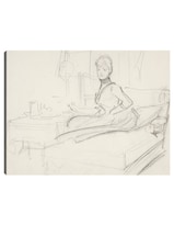 Cuadro Decorativo - Señora En La Mesa De Té- John Singer Sargent - Fotografía - 28x36 - Impresión En Lienzo - Fine Art Tj