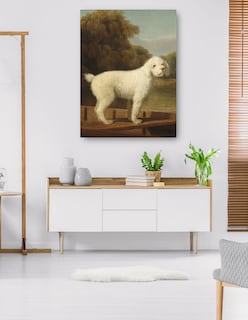 Foto 5 | Foto 5 | Cuadro Decorativo - Caniche Blanco En Una Batea, C. 1780- George Stubbs - Animales - 28x36 - Impresión En Lienzo - Fine Art Tj