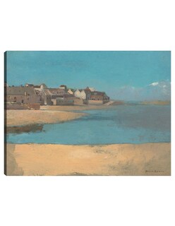 Foto 1 | Foto 1 | Cuadro Decorativo - Pueblo Junto Al Mar En Bretaña- Odilon Redon - Religión - 69x92 - Impresión En Lienzo - Fine Art Tj