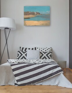 Foto 3 | Foto 3 | Cuadro Decorativo - Pueblo Junto Al Mar En Bretaña- Odilon Redon - Religión - 69x92 - Impresión En Lienzo - Fine Art Tj