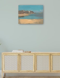 Foto 4 | Foto 4 | Cuadro Decorativo - Pueblo Junto Al Mar En Bretaña- Odilon Redon - Religión - 69x92 - Impresión En Lienzo - Fine Art Tj