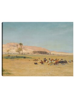 Foto 1 | Foto 1 | Cuadro Decorativo - Paisaje Egipcio- Joseph Farquharson - Religión - 77x102 - Impresión En Lienzo - Fine Art Tj