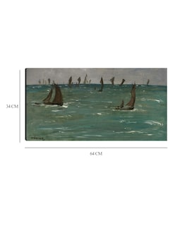 Foto 6 | Foto 6 | Cuadro Decorativo - Barcos En Berck-sur-mer (1873)- Edouard Manet - Costa - 34x64 - Impresión En Lienzo - Fine Art Tj