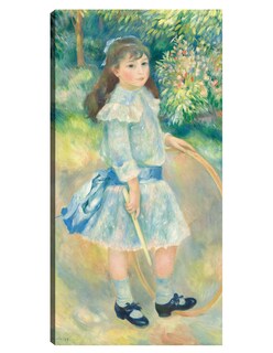 Foto 1 | Foto 1 | Cuadro Decorativo - Chica Con Un Aro- Pierre-auguste Renoir - Fotografía - 64x122 - Impresión En Lienzo - Fine Art Tj