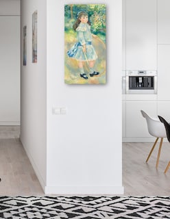 Foto 4 | Foto 4 | Cuadro Decorativo - Chica Con Un Aro- Pierre-auguste Renoir - Fotografía - 64x122 - Impresión En Lienzo - Fine Art Tj