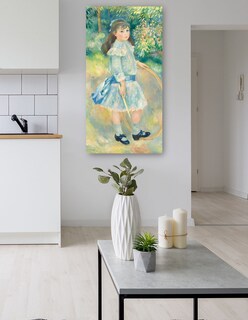 Foto 5 | Foto 5 | Cuadro Decorativo - Chica Con Un Aro- Pierre-auguste Renoir - Fotografía - 64x122 - Impresión En Lienzo - Fine Art Tj