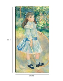 Foto 6 | Foto 6 | Cuadro Decorativo - Chica Con Un Aro- Pierre-auguste Renoir - Fotografía - 64x122 - Impresión En Lienzo - Fine Art Tj