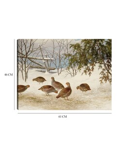 Foto 6 | Foto 6 | Cuadro Decorativo - Perdices En La Nieve (1895)- Ferdinand Von Wright - Religión - 46x61 - Impresión En Lienzo - Fine Art Tj