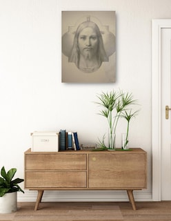 Foto 3 | Foto 3 | Cuadro Decorativo - La Cabeza De Cristo- Eduard Von Steinle - Religión - 46x61 - Impresión En Lienzo - Fine Art Tj