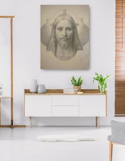Foto 5 | Foto 5 | Cuadro Decorativo - La Cabeza De Cristo- Eduard Von Steinle - Religión - 46x61 - Impresión En Lienzo - Fine Art Tj