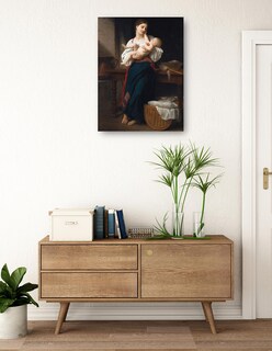 Foto 3 | Foto 3 | Cuadro Decorativo - Estrenos Caricias (1901)- William Bouguereau - Fotografía - 46x61 - Impresión En Lienzo - Fine Art Tj