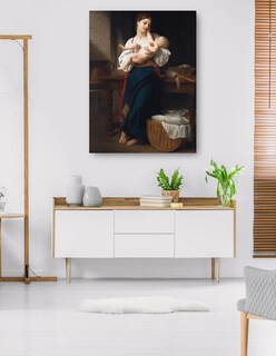 Foto 5 | Foto 5 | Cuadro Decorativo - Estrenos Caricias (1901)- William Bouguereau - Fotografía - 46x61 - Impresión En Lienzo - Fine Art Tj