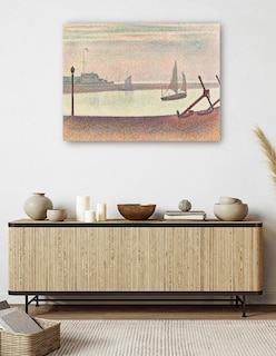 Foto 5 | Foto 5 | Cuadro Decorativo - El Canal De Gravelines, Por La Tarde- Georges Seurat - Costa - 69x92 - Impresión En Lienzo - Fine Art Tj