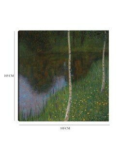 Foto 6 | Foto 6 | Cuadro Decorativo - A Orillas Del Lago Con Abedules- Gustav Klimt - Paisaje - 105x105 - Impresión En Lienzo - Fine Art Tj