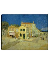 Cuadro Decorativo - La Casa Amarilla (`la Calle’)- Vincent Van Gogh - Ciudades - 28x36 - Impresión En Lienzo - Fine Art Tj