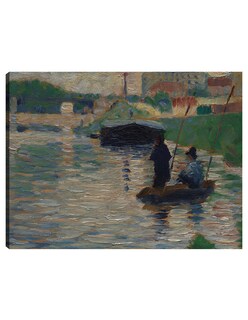 Foto 1 | Foto 1 | Cuadro Decorativo - Vista Del Sena (1882-1883)- Georges Seurat - Paisaje - 46x61 - Impresión En Lienzo - Fine Art Tj