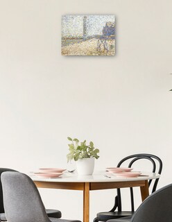 Foto 2 | Foto 2 | Cuadro Decorativo - El Hospicio Y El Faro De Honfleur- Georges Seurat - Fotografía - 28x36 - Impresión En Lienzo - Fine Art Tj