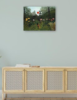 Foto 4 | Foto 4 | Cuadro Decorativo - Tigre En Una Tormenta Tropical (1891)- Henri Rousseau - Paisaje - 77x102 - Impresión En Lienzo - Fine Art Tj