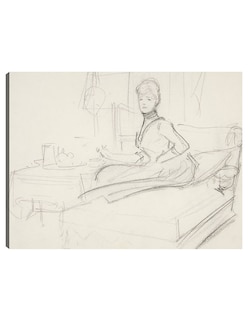 Foto 1 | Foto 1 | Cuadro Decorativo - Señora En La Mesa De Té- John Singer Sargent - Fotografía - 69x92 - Impresión En Lienzo - Fine Art Tj