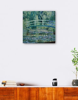 Foto 5 | Foto 5 | Cuadro Decorativo - Lirios De Agua Y Puente Japonés (1899)- Claude Monet - Paisaje - 31x31 - Impresión En Lienzo - Fine Art Tj