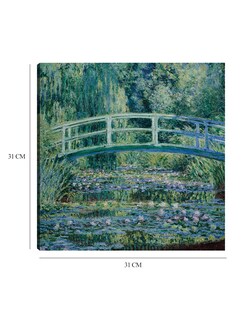 Foto 6 | Foto 6 | Cuadro Decorativo - Lirios De Agua Y Puente Japonés (1899)- Claude Monet - Paisaje - 31x31 - Impresión En Lienzo - Fine Art Tj