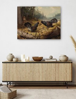 Foto 5 | Foto 5 | Cuadro Decorativo - Los Urogallos Luchadores (1886)- Ferdinand Von Wright - Religión - 46x61 - Impresión En Lienzo - Fine Art Tj