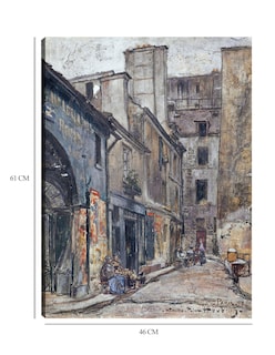Foto 6 | Foto 6 | Cuadro Decorativo - La Calle Taille-pain (1898)- Frédéric Houbron - Ciudades - 46x61 - Impresión En Lienzo - Fine Art Tj