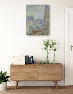 Foto 3 | Foto 3 | Cuadro Decorativo - Vista Desde El Departamento De Theo- Vincent Van Gogh - Ciudades - 46x61 - Impresión En Lienzo - Fine Art Tj