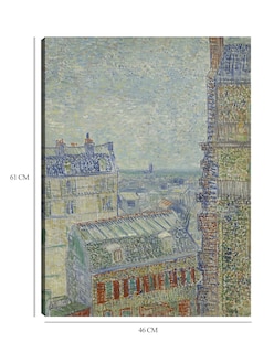 Foto 6 | Foto 6 | Cuadro Decorativo - Vista Desde El Departamento De Theo- Vincent Van Gogh - Ciudades - 46x61 - Impresión En Lienzo - Fine Art Tj