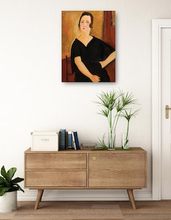 Foto 3 | Foto 3 | Cuadro Decorativo - Mujer Con Cigarrillo (1918)- Amedeo Modigliani - Fotografía - 28x36 - Impresión En Lienzo - Fine Art Tj