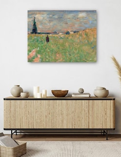 Foto 5 | Foto 5 | Cuadro Decorativo - Un Paisaje De Verano- Georges Seurat - Religión - 77x102 - Impresión En Lienzo - Fine Art Tj