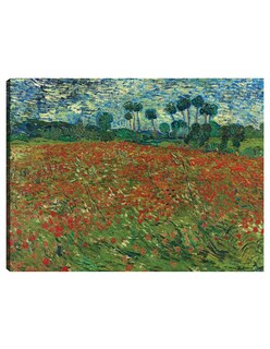 Foto 1 | Foto 1 | Cuadro Decorativo - Campo De Amapolas- Vincent Van Gogh - Paisaje - 46x61 - Impresión En Lienzo - Fine Art Tj