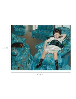Foto 6 | Foto 6 | Cuadro Decorativo - Niña En Un Sillón Azul- Mary Cassatt - Religión - 77x102 - Impresión En Lienzo - Fine Art Tj